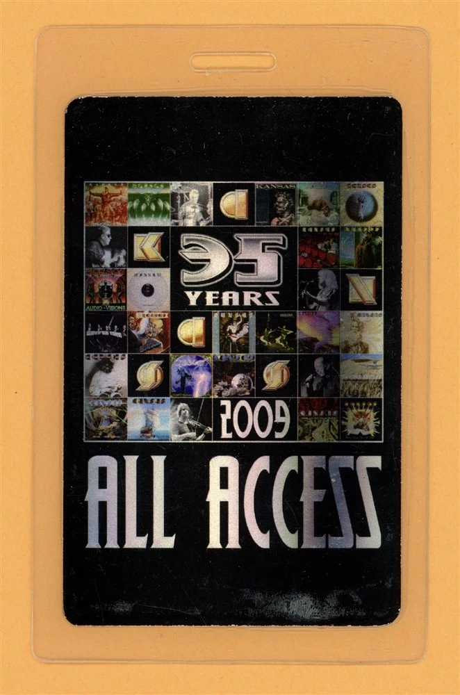 Kansas 2009 Spirit Tour All Access Laminated Backstage Pass
