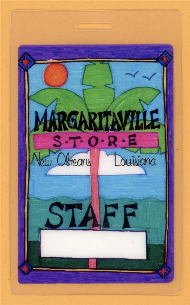 Jimmy Buffett Margaritaville Store Tour Laminated Backstage Pass