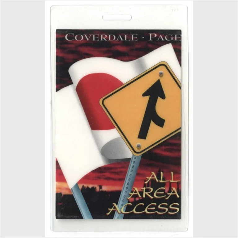 Coverdale Page 1993 Concert Tour Laminate Backstage Pass Led Zeppelin Whitesnake