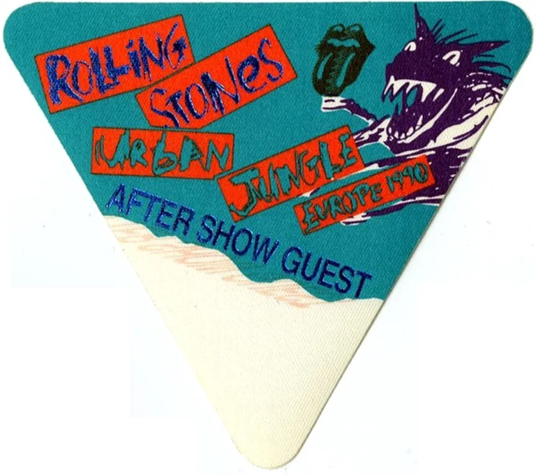 Rolling Stones 1990 Urban Jungle Concert Tour After Show Backstage Pass