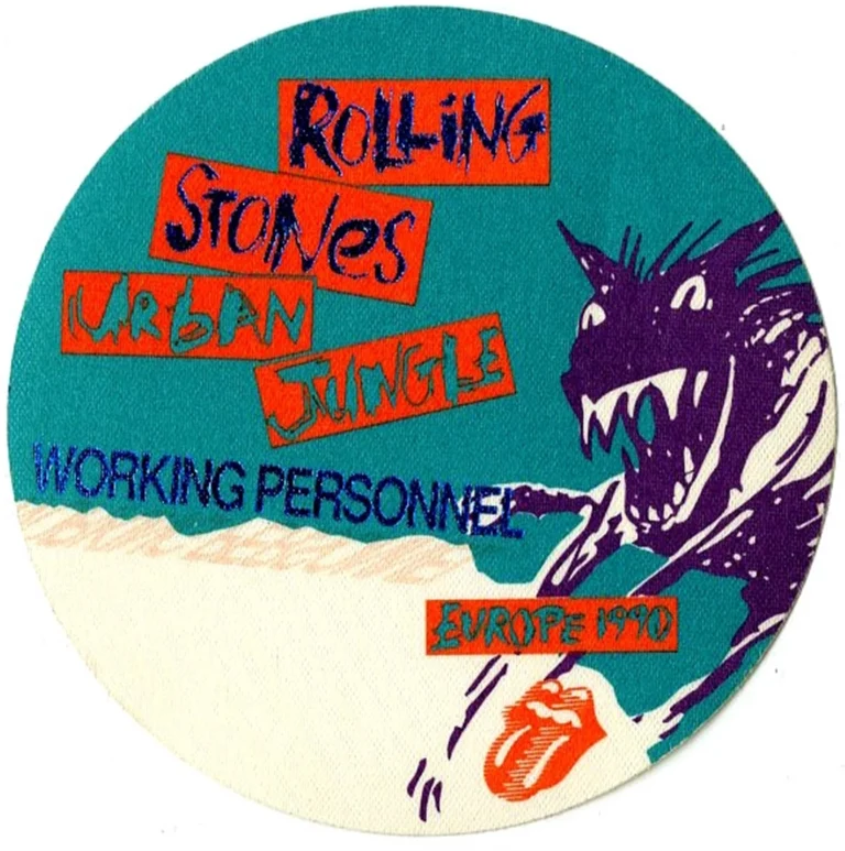 Rolling Stones 1990 Urban Jungle Concert Tour Working Backstage Pass