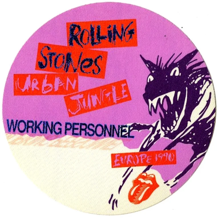Rolling Stones 1990 Urban Jungle Concert Tour Working Backstage Pass