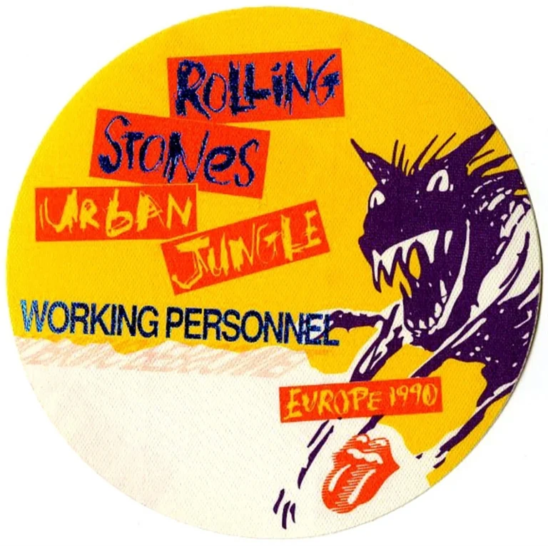 Rolling Stones 1990 Urban Jungle Concert Tour Working Backstage Pass