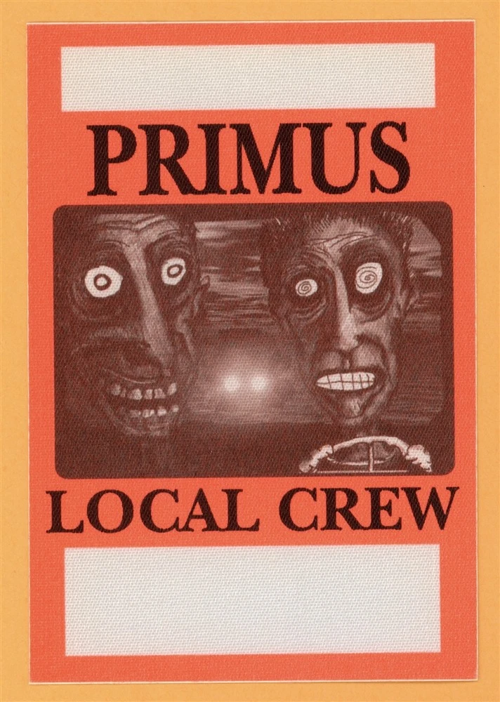 Primus 1995 Tales from the Punchbowl Concert Tour Local Crew Backstage Pass