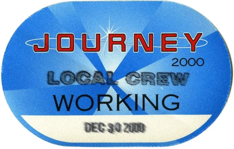 Journey 2000 Arrival Concert Tour Working Backstage Pass