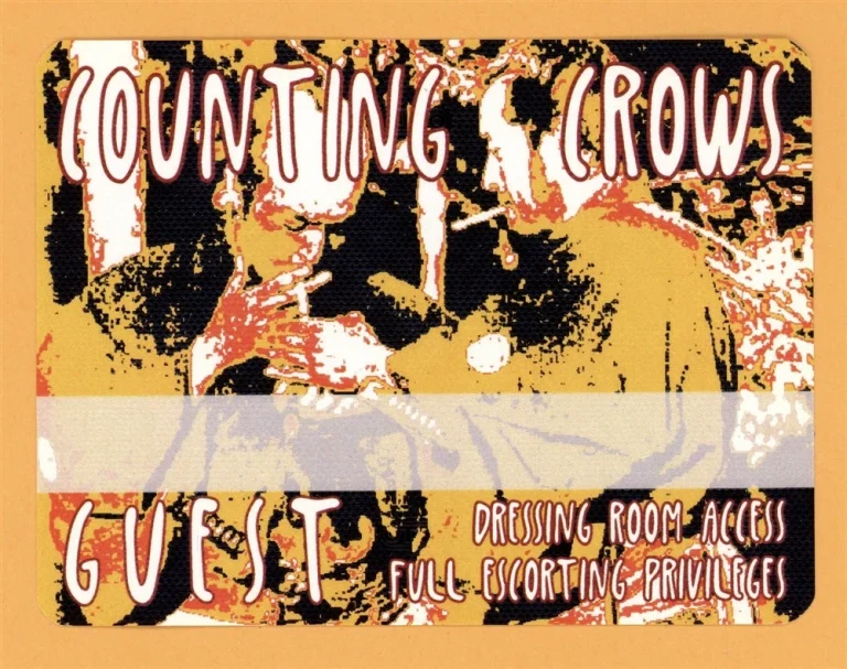 Counting Crows 2012 Underwater Sunshine Concert Tour GUEST Backstage Pass