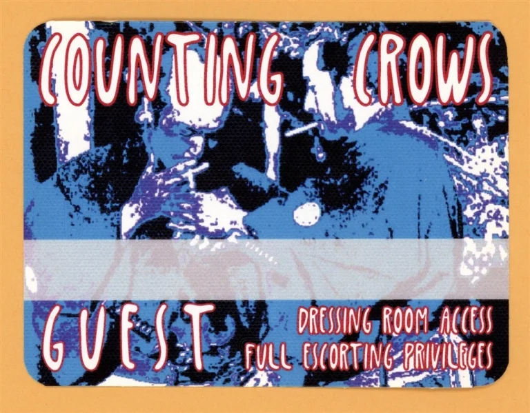 Counting Crows 2012 Underwater Sunshine Concert Tour GUEST Backstage Pass