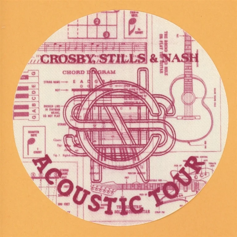 Crosby, Stills & Nash 1989 Acoustic Concert Tour Backstage Pass