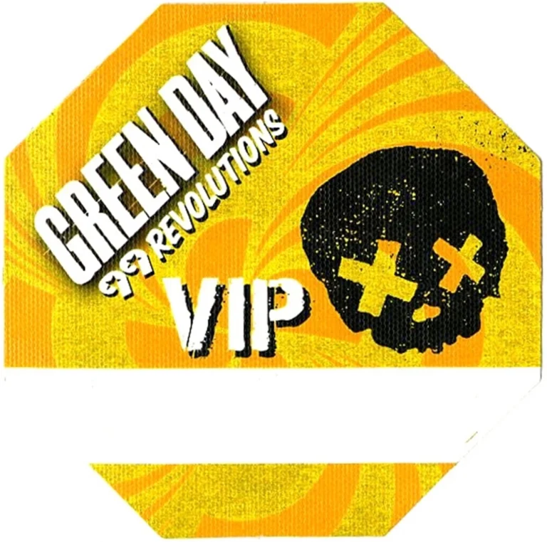 Green Day 2013 99 Revolutions Concert Tour VIP Backstage Pass