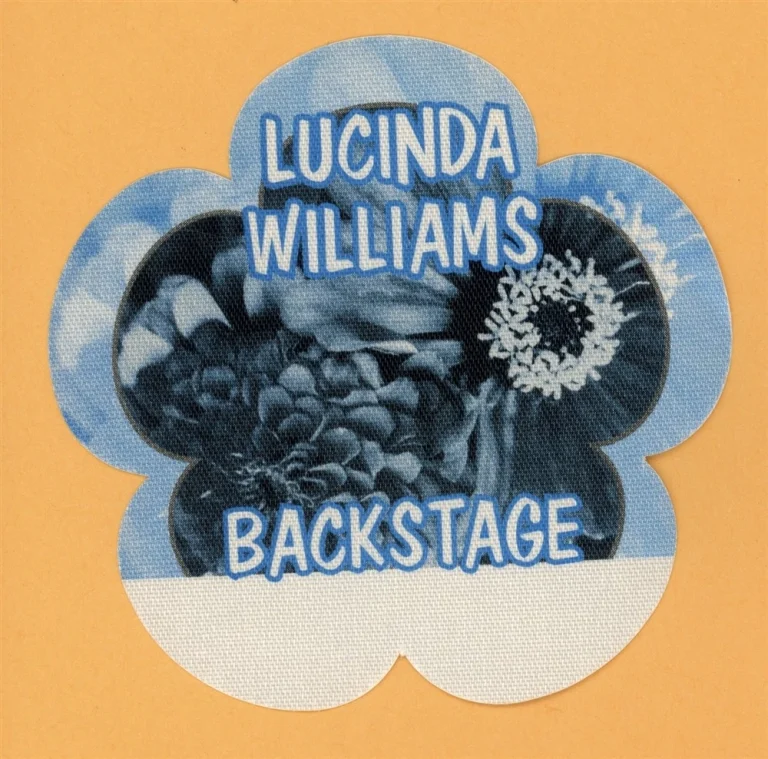 Lucinda Williams 2001 Essence Concert Tour Backstage Pass