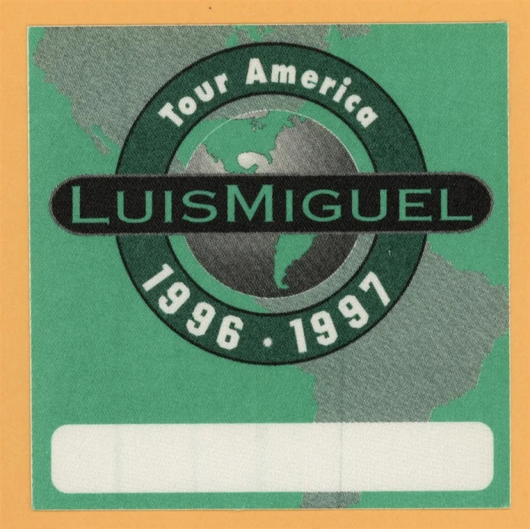 Luis Miguel 1996 America Concert Tour Backstage Pass