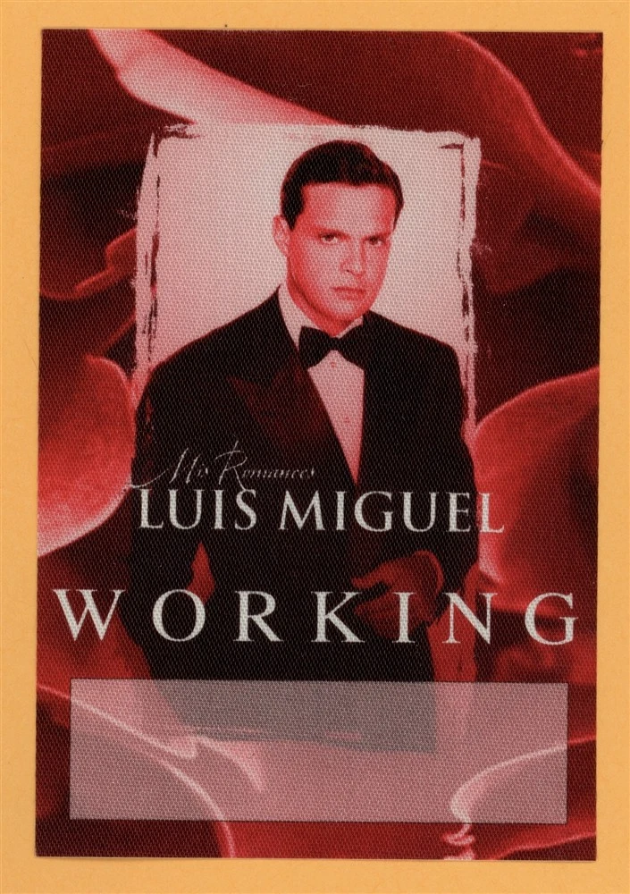 Luis Miguel 2002 Mis Romances Concert Tour WORKING Backstage Pass