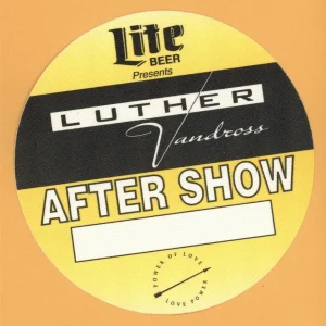 Luther Vandross 1991 Power of Love Concert Tour AFTER SHOW Backstage Pass