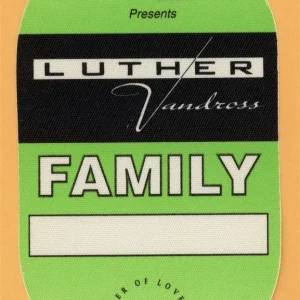 Luther Vandross 1991 Power of Love Concert Tour FAMILY Backstage Pass