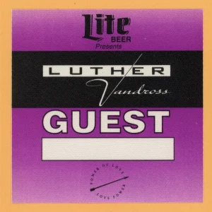 Luther Vandross 1991 Power of Love Concert Tour GUEST Backstage Pass