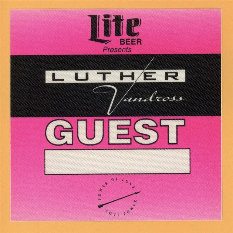 Luther Vandross 1991 Power of Love Concert Tour GUEST Backstage Pass