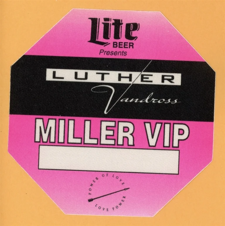 Luther Vandross 1991 Power of Love Concert Tour VIP Backstage Pass