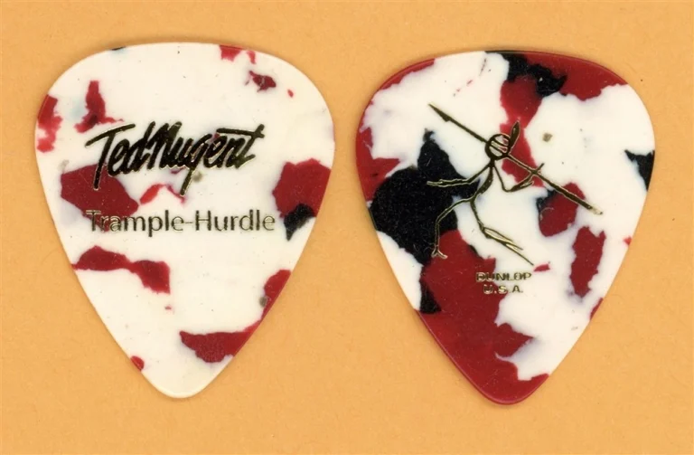 Ted Nugent Vintage Guitar Pick - 2010 Trample-Hurdle Tour