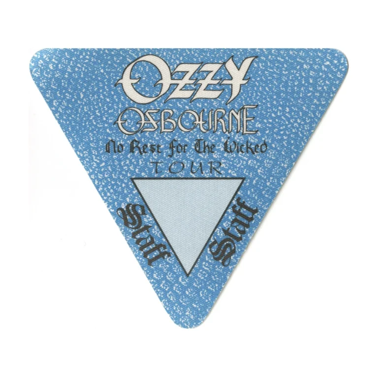 Ozzy Osbourne 1988 No Rest for the Wicked Concert Tour Staff Backstage Pass