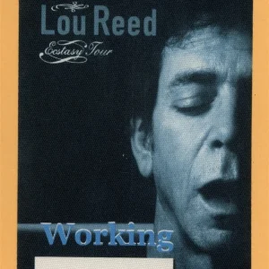 Lou Reed 2000 Ecstasy Concert Tour WORKING Backstage Pass