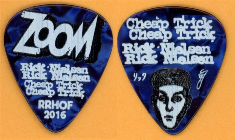 Cheap Trick Rick Nielsen PERL BLUE ZOOM Guitar Pick - 2016 Rock & Roll HOF Tour