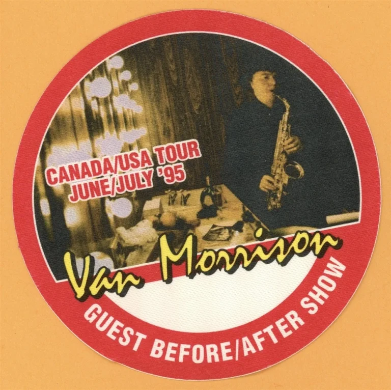 Van Morrison 1995 Days Like This Concert Tour Aftershow Backstage Pass