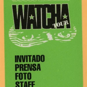 Watcha 2008 Concert Tour Backstage Pass