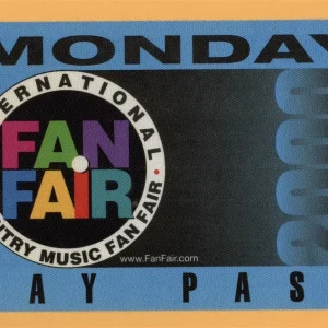 Waylon Jennings 1999 Fan Fair Country Concert Tour DAY Backstage Pass