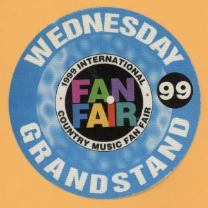 Waylon Jennings 1999 Fan Fair Country Concert Tour GRANDSTAND Backstage Pass