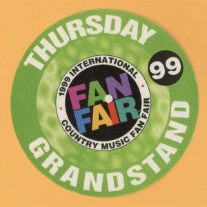 Waylon Jennings 1999 Fan Fair Country Concert Tour GRANDSTAND Backstage Pass