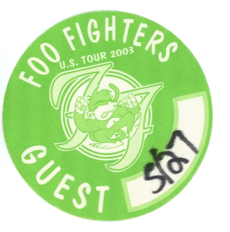 Foo Fighters GUEST Backstage Pass - 2003 US Tour