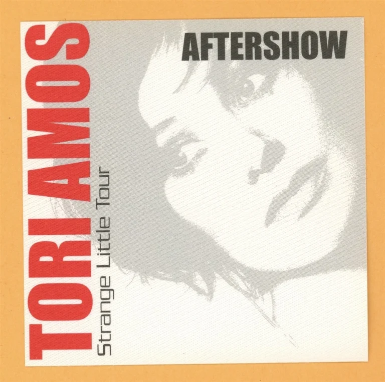 Tori Amos 2001 Strange Little Girls Concert Tour Aftershow Backstage Pass