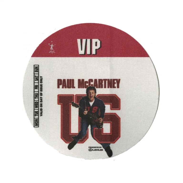 Paul McCartney 2005 Chaos and Creation Concert Tour VIP Backstage Pass
