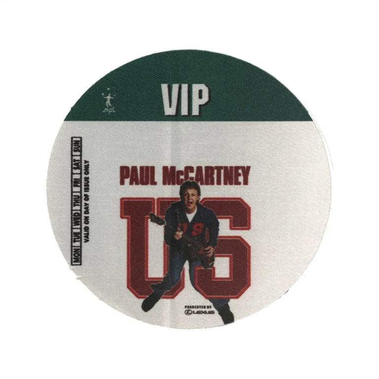 Paul McCartney 2005 Chaos and Creation Concert Tour VIP Backstage Pass