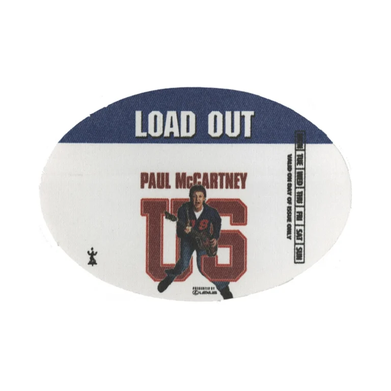 Paul McCartney 2005 Chaos and Creation Concert Tour Load Out Backstage Pass