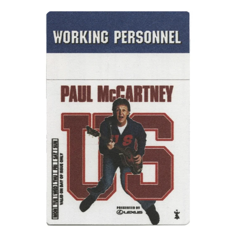 Paul McCartney 2005 Chaos and Creation Concert Tour Working Backstage Pass