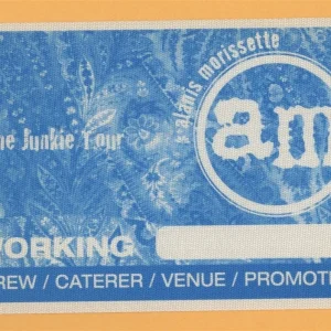 Alanis Morissette 1998 Junkie Tour Concert Tour WORKING Backstage Pass