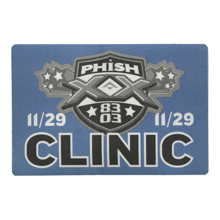 Phish 2003 20th Anniversary Concert Tour The Clinic Backstage Pass