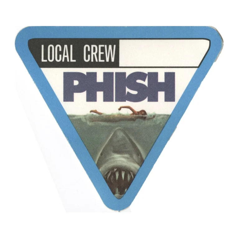 Phish 1997 Slip Stitch and Pass Concert Tour Local Crew Backstage Pass - Jaws