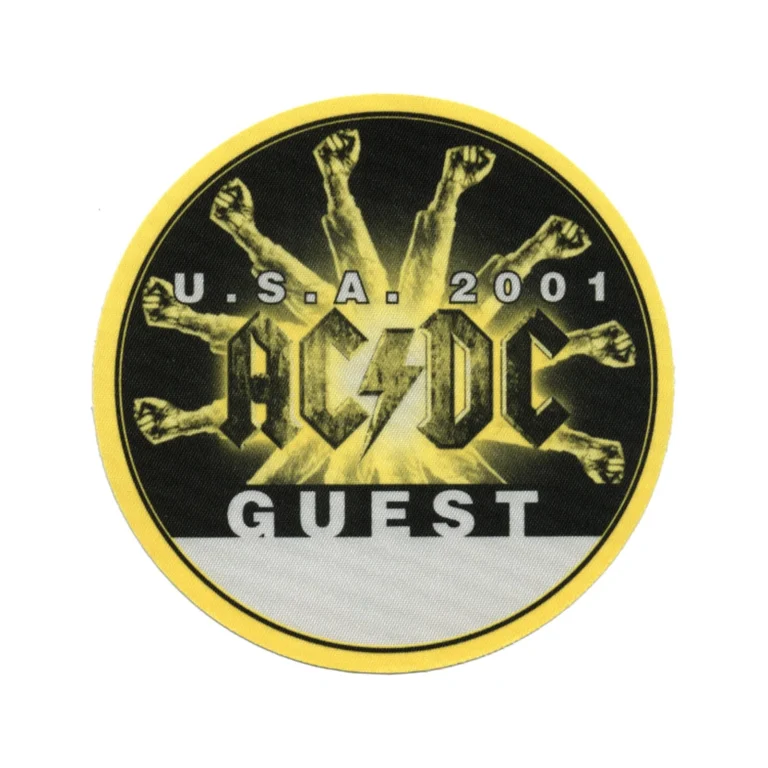 AC/DC 2001 STIFF UPPER LIP CONCERT TOUR GUEST BACKSTAGE PASS – USA COLLECTIBLE MEMORABILIA