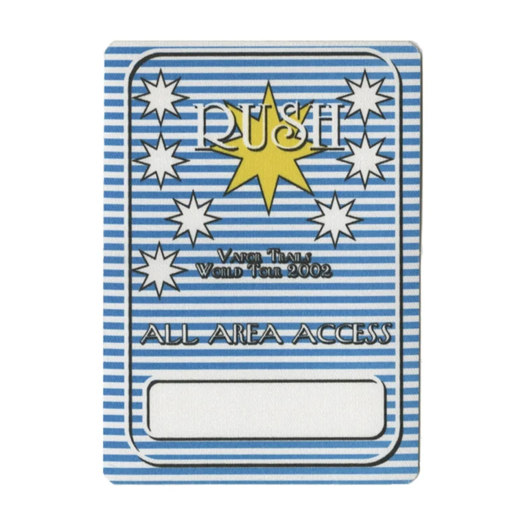 Rush 2002 Vapor Trails Concert Tour All Access Backstage Pass