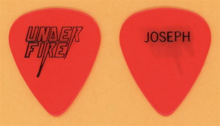 Under Fire Joseph Shreve Vintage Guitar Pick - 1991 Flames Tour