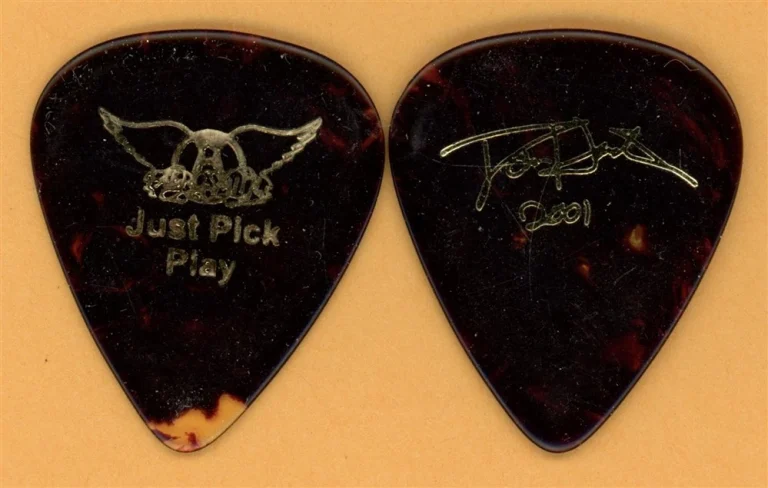 Aerosmith Tom Hamilton Vintage Guitar Pick - 2001 Just Push Play Tour