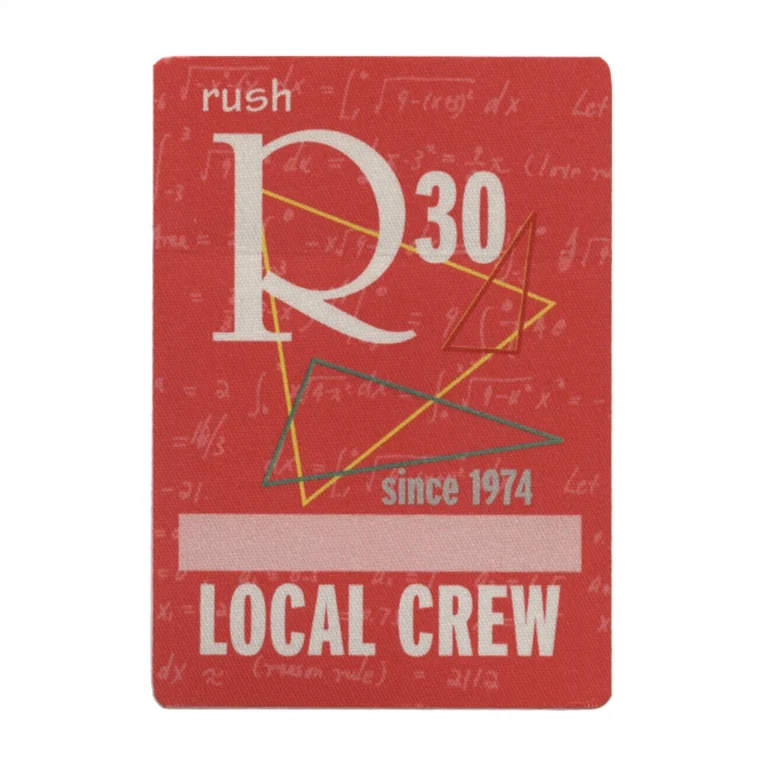 Rush 2004 30th Anniversary Concert Tour Local Crew Backstage Pass