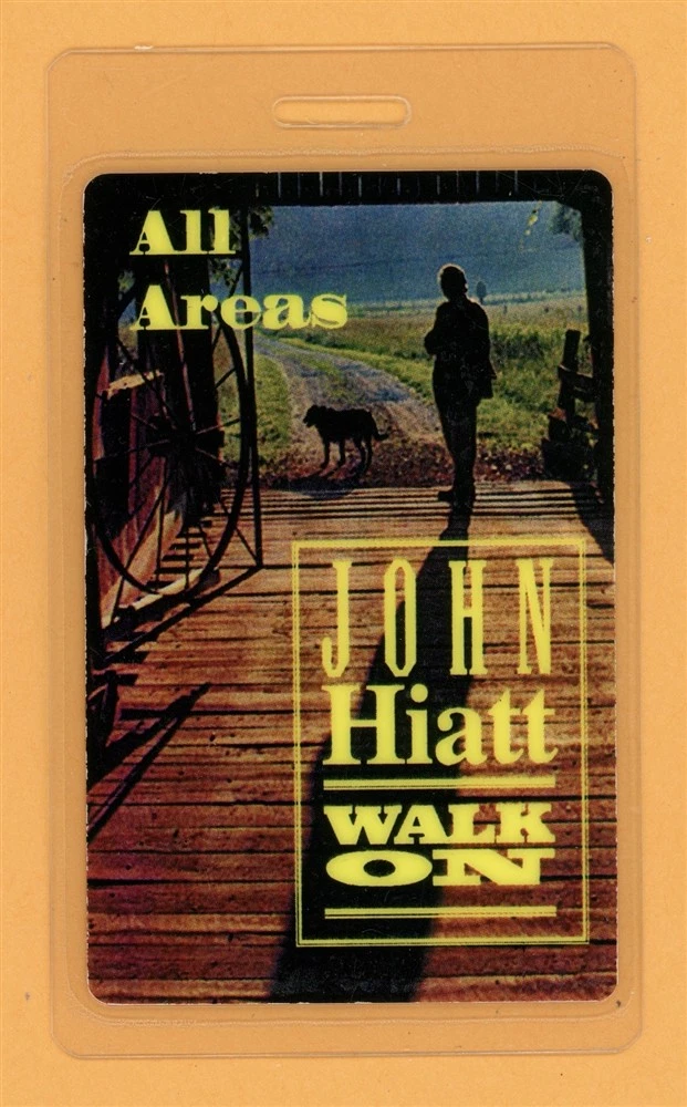 John Hiatt 1995 Walk On Tour AA Laminated Backstage Pass