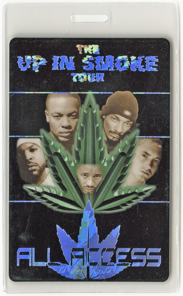 Eminem 2000 Up In Smoke Tour w/ Snoop Dogg Ice Cube Laminated Backstage Pass