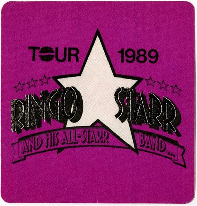 Ringo Starr 1989 All-Starr Band Concert Tour Media Backstage Pass