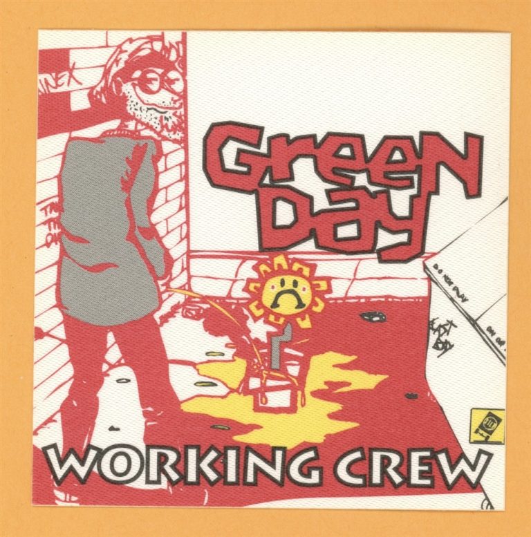 Green Day 1992 Kerplunk Concert Tour CREW Backstage Pass