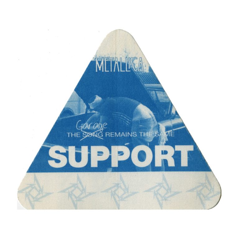 Metallica 1999 The Garage Remains the Same Concert Tour Support Backstage Pass