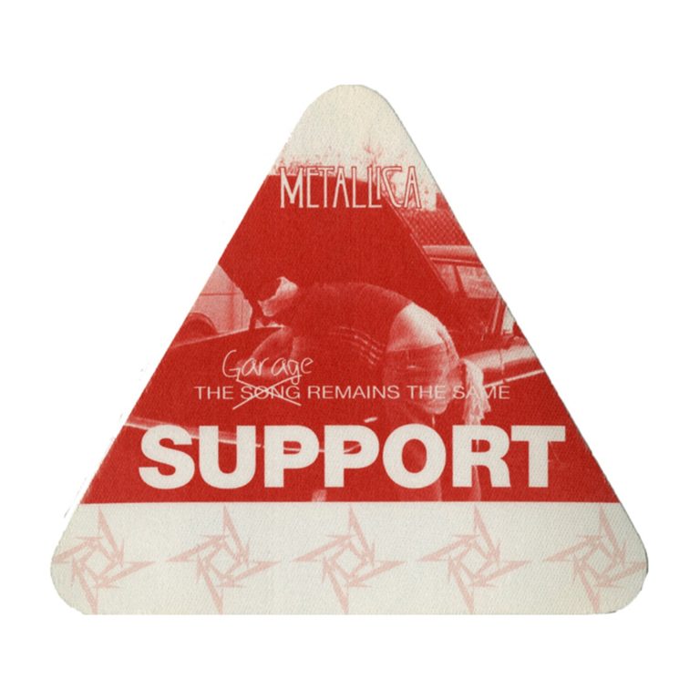 Metallica 1999 The Garage Remains the Same Concert Tour Support Backstage Pass